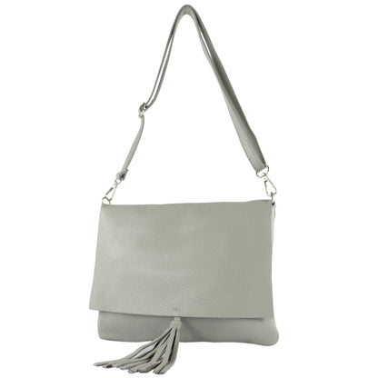 modamoda de - T241 -  ital. Leder Clutch Umhängetasche Medium