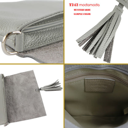 modamoda de - T242 -  ital. Leder Clutch Umhängetasche Small