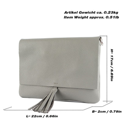 modamoda de - T242 -  ital. Leder Clutch Umhängetasche Small