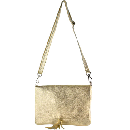 modamoda de - T242 -  ital. Leder Clutch Umhängetasche Small