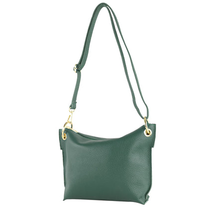 modamoda de - T243 - ital. Umhängetasche Klein Small aus Leder