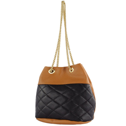 modamoda de T245 Damen Leder Beuteltasche Schultertasche handmade in Italy