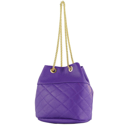 modamoda de T245 Damen Leder Beuteltasche Schultertasche handmade in Italy