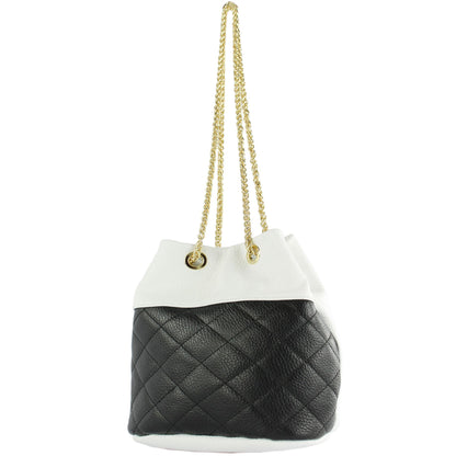 modamoda de T245 Damen Leder Beuteltasche Schultertasche handmade in Italy