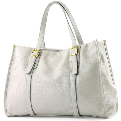 modamoda de - T26 -  ital Schultertasche aus Leder