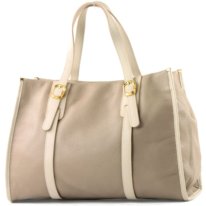 modamoda de - T26 -  ital Schultertasche aus Leder