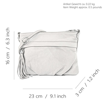 modamoda de - T32 -  ital Umhängetasche Klein aus Nappaleder