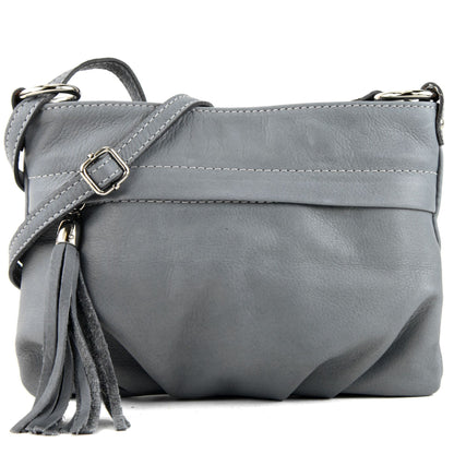 modamoda de - T32 -  ital Umhängetasche Klein aus Nappaleder