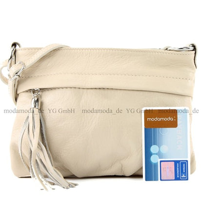 modamoda de - T32 -  ital Umhängetasche Klein aus Nappaleder