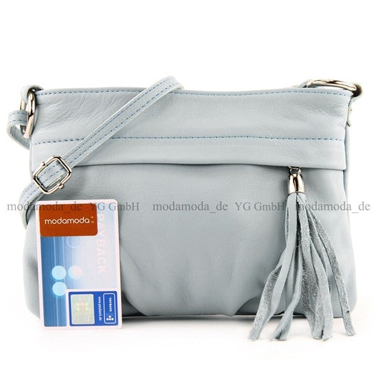 modamoda de - T32 -  ital Umhängetasche Klein aus Nappaleder