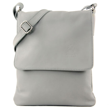modamoda de - T33 - ital Umhängetasche Schultertasche aus Nappaleder
