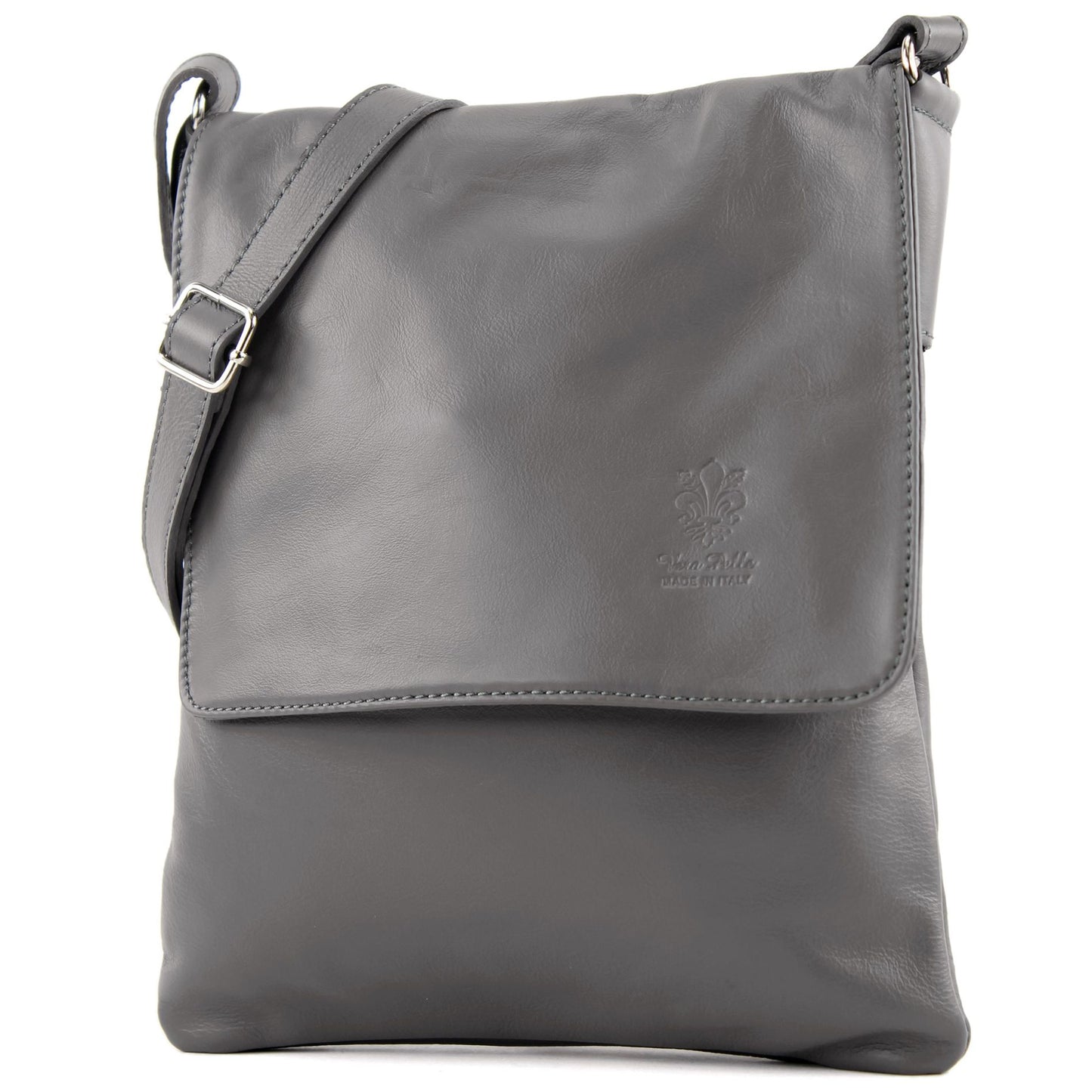modamoda de - T33 - ital Umhängetasche Schultertasche aus Nappaleder