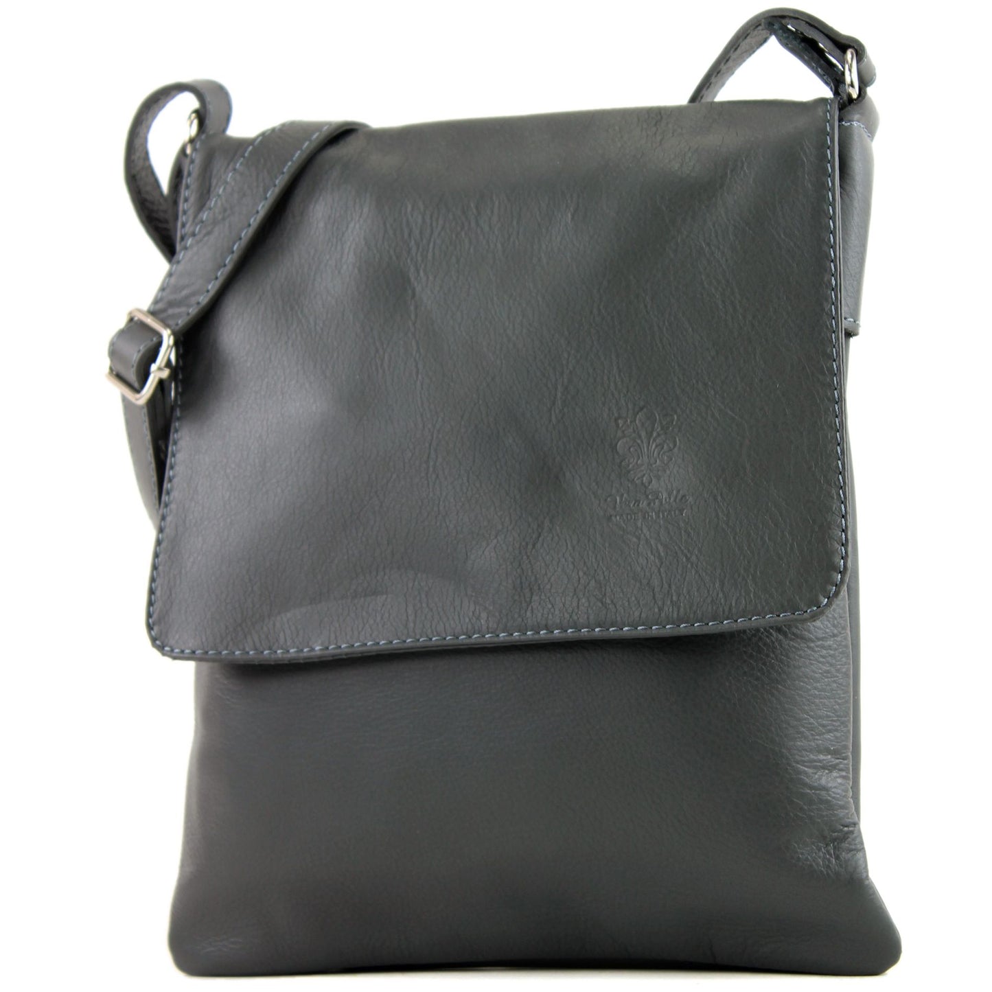 modamoda de - T33 - ital Umhängetasche Schultertasche aus Nappaleder