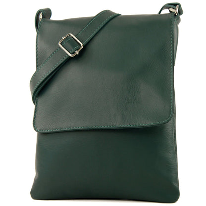 modamoda de - T33 - ital Umhängetasche Schultertasche aus Nappaleder