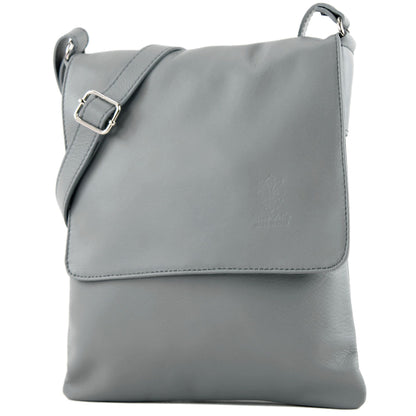 modamoda de - T33 - ital Umhängetasche Schultertasche aus Nappaleder