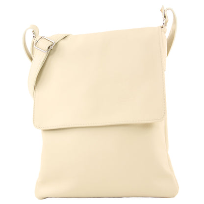 modamoda de - T33 - ital Umhängetasche Schultertasche aus Nappaleder