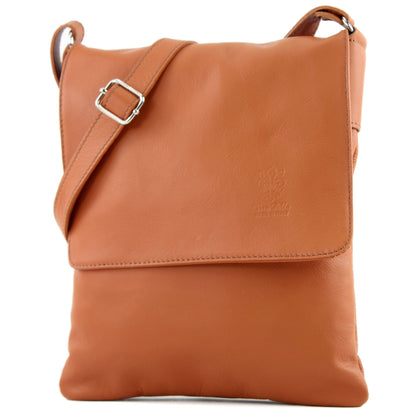 modamoda de - T33 - ital Umhängetasche Schultertasche aus Nappaleder
