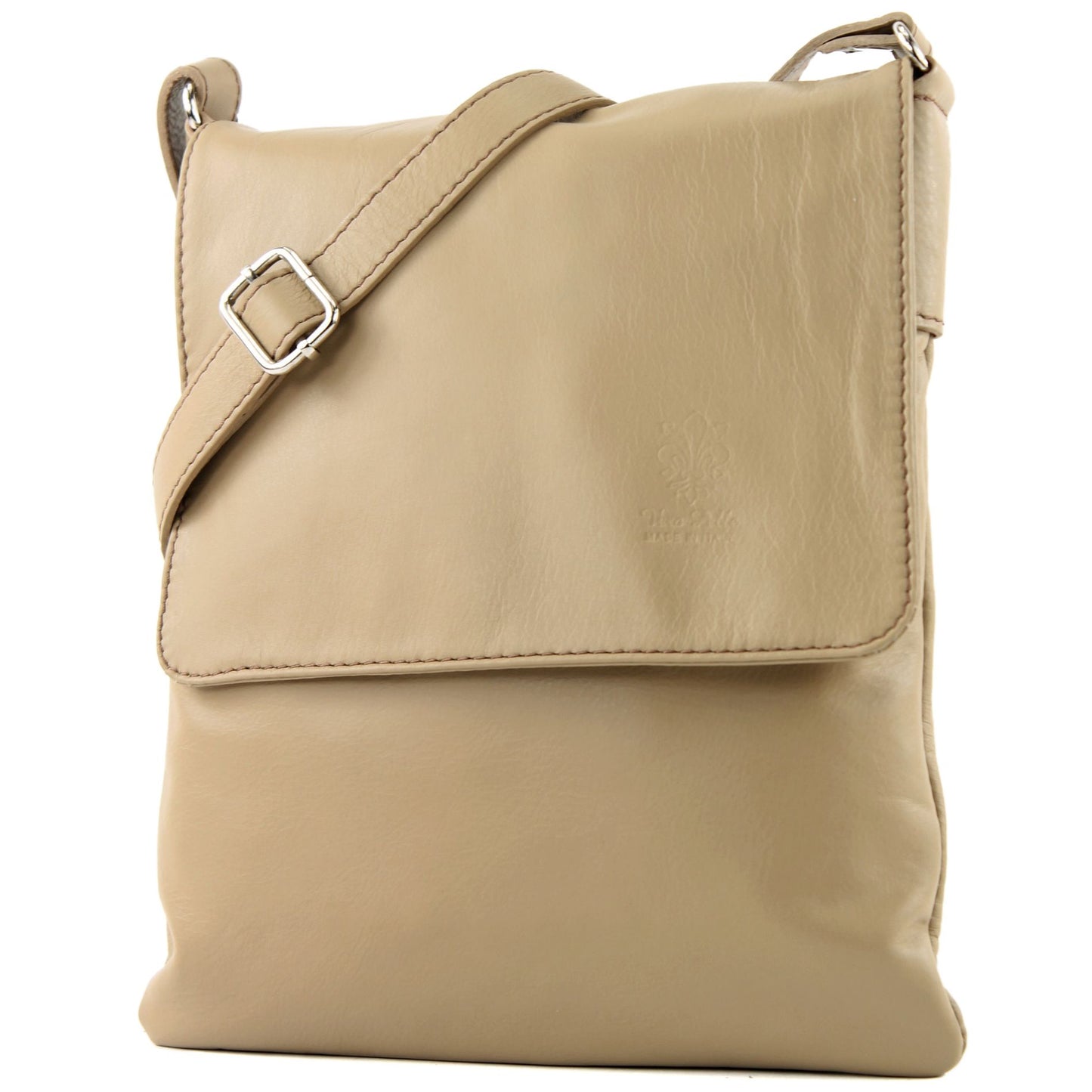 modamoda de - T33 - ital Umhängetasche Schultertasche aus Nappaleder