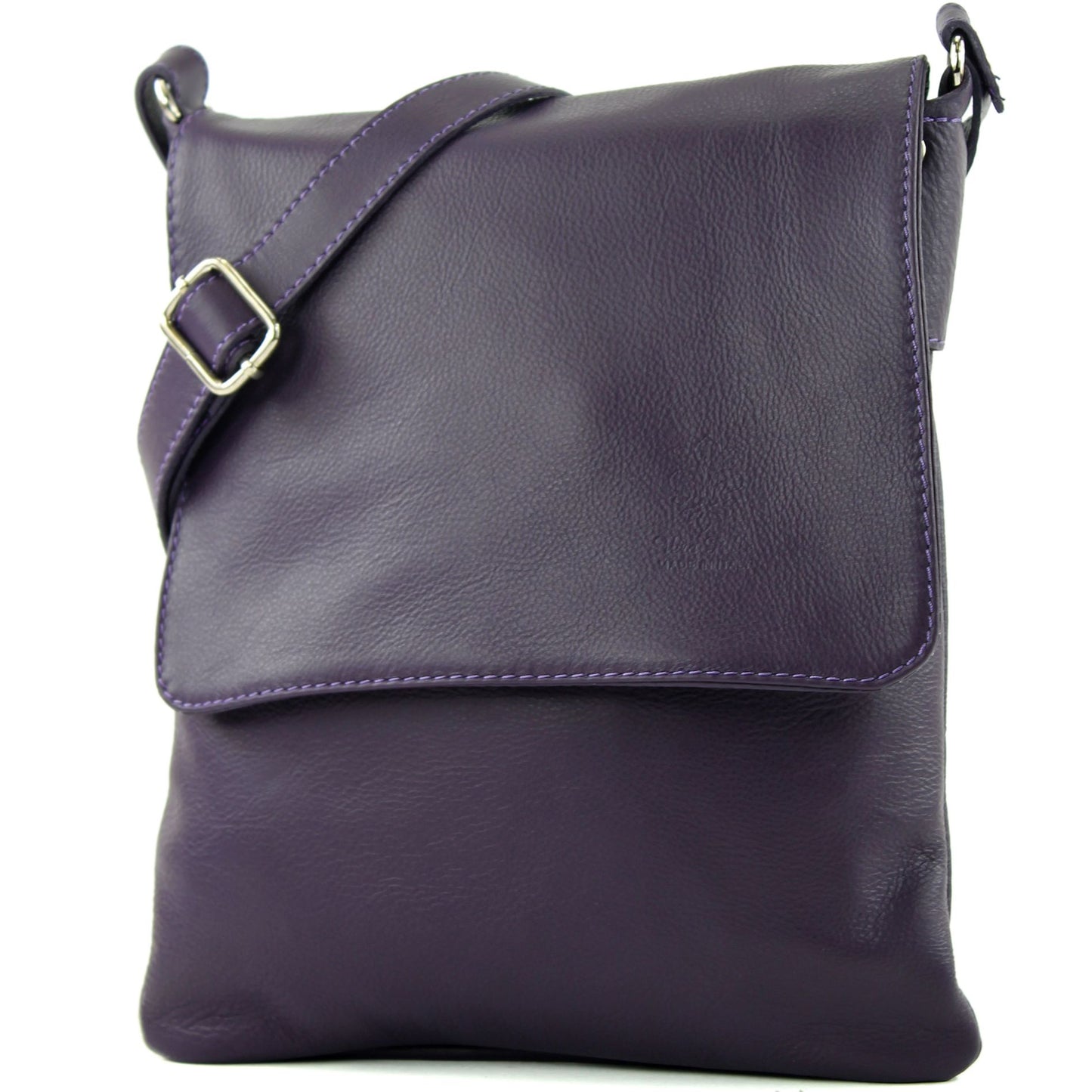modamoda de - T33 - ital Umhängetasche Schultertasche aus Nappaleder