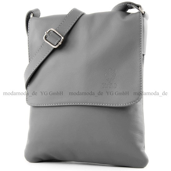 modamoda de - T33 - ital Umhängetasche Schultertasche aus Nappaleder