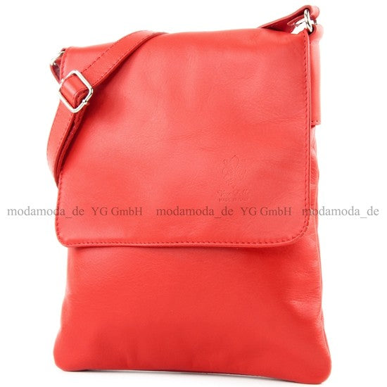 modamoda de - T33 - ital Umhängetasche Schultertasche aus Nappaleder