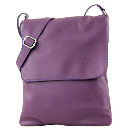 modamoda de - T33 - ital Umhängetasche Schultertasche aus Nappaleder