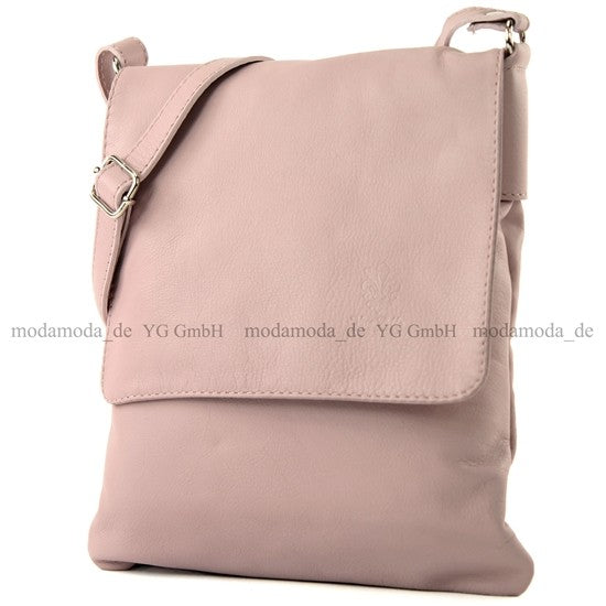 modamoda de - T33 - ital Umhängetasche Schultertasche aus Nappaleder