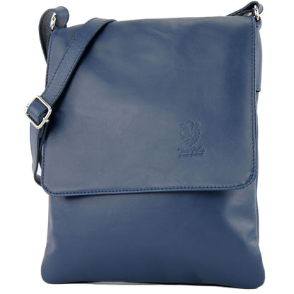 modamoda de - T33 - ital Umhängetasche Schultertasche aus Nappaleder