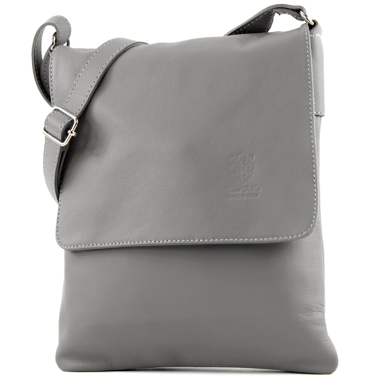 modamoda de - T33 - ital Umhängetasche Schultertasche aus Nappaleder