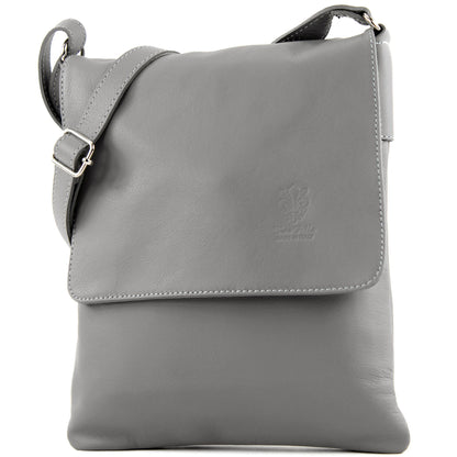 modamoda de - T33 - ital Umhängetasche Schultertasche aus Nappaleder
