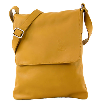 modamoda de - T33 - ital Umhängetasche Schultertasche aus Nappaleder