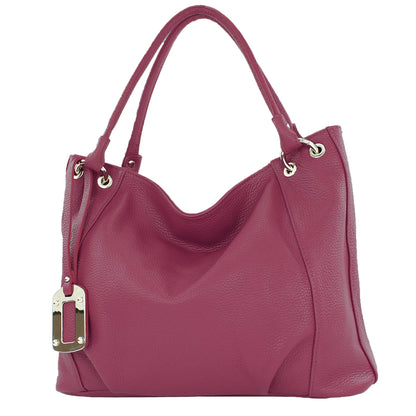 modamoda de - T339 - ital. Schultertasche Shopper aus Leder