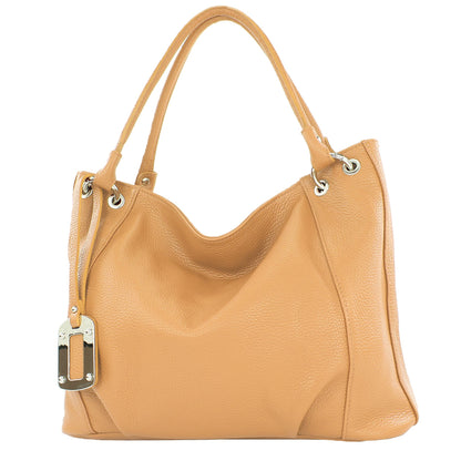 modamoda de - T339 - ital. Schultertasche Shopper aus Leder