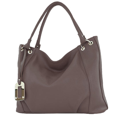 modamoda de - T339 - ital. Schultertasche Shopper aus Leder