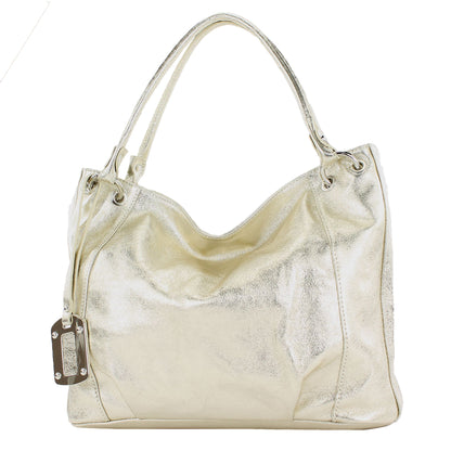 modamoda de - T339 - ital. Schultertasche Shopper aus Leder