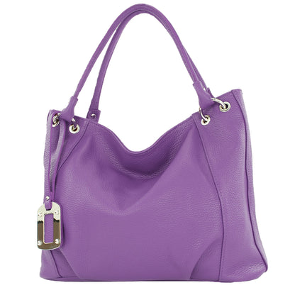modamoda de - T339 - ital. Schultertasche Shopper aus Leder