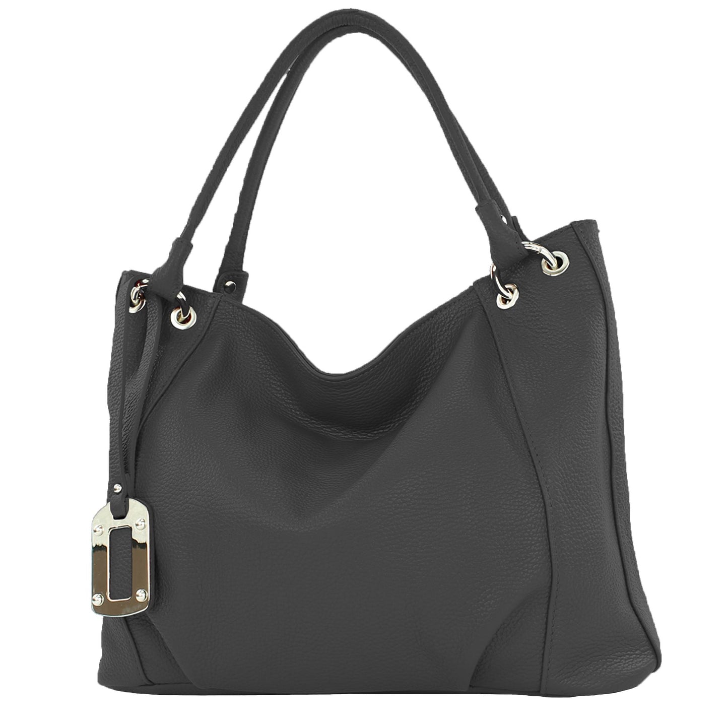 modamoda de - T339 - ital. Schultertasche Shopper aus Leder