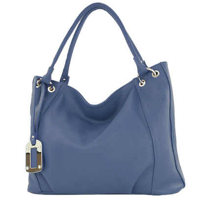 modamoda de - T339 - ital. Schultertasche Shopper aus Leder