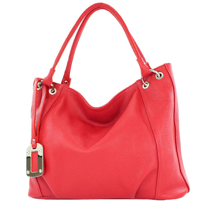modamoda de - T339 - ital. Schultertasche Shopper aus Leder