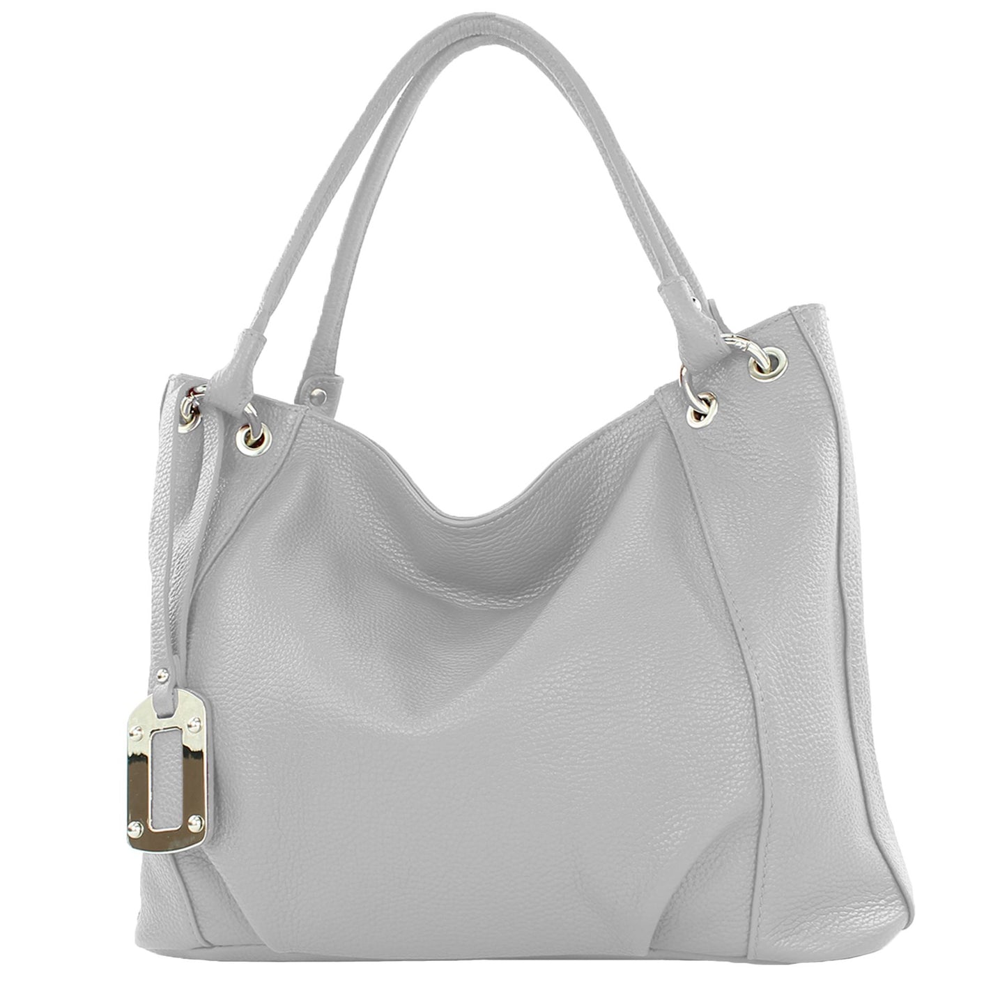 modamoda de - T339 - ital. Schultertasche Shopper aus Leder
