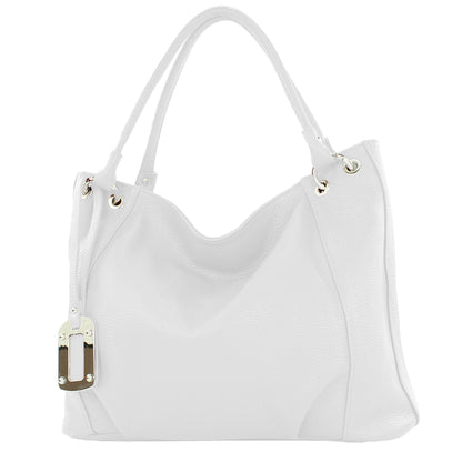 modamoda de - T339 - ital. Schultertasche Shopper aus Leder
