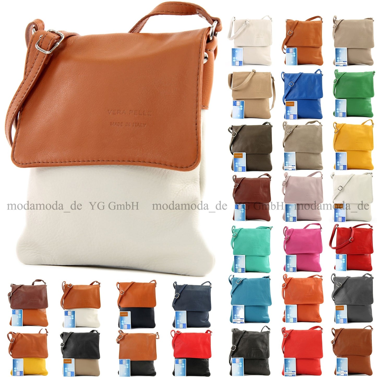 modamoda de -  T34 - ital Damen Umhängetasche Schultertasche Klein