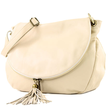 modamoda de - T40 -  ital Schultertasche Umhängetasche Nappaleder