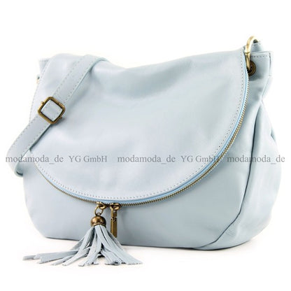 modamoda de - T40 -  ital Schultertasche Umhängetasche Nappaleder