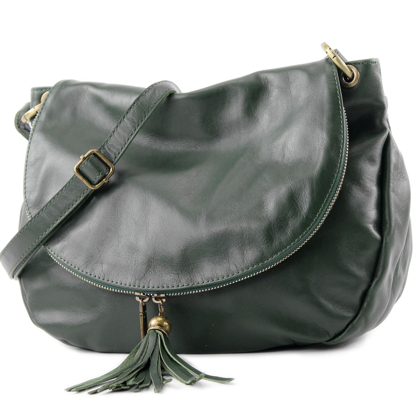 modamoda de - T40 -  ital Schultertasche Umhängetasche Nappaleder