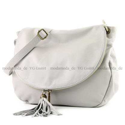 modamoda de - T40 -  ital Schultertasche Umhängetasche Nappaleder