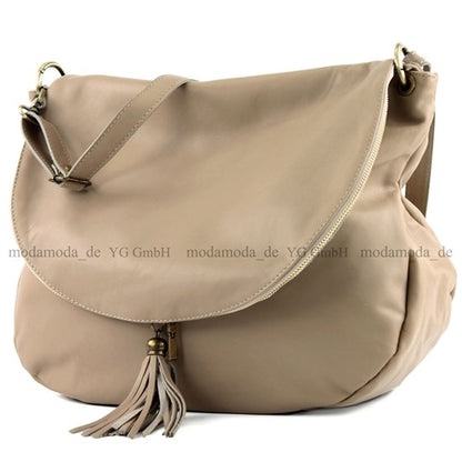modamoda de - T40 -  ital Schultertasche Umhängetasche Nappaleder