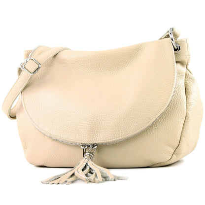 modamoda de - T40Leder - ital Schulter-/Umhängetasche Medium