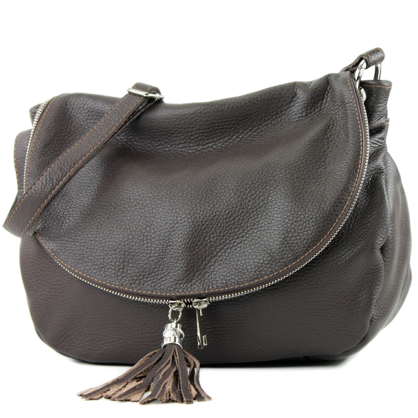 modamoda de - T40Leder - ital Schulter-/Umhängetasche Medium