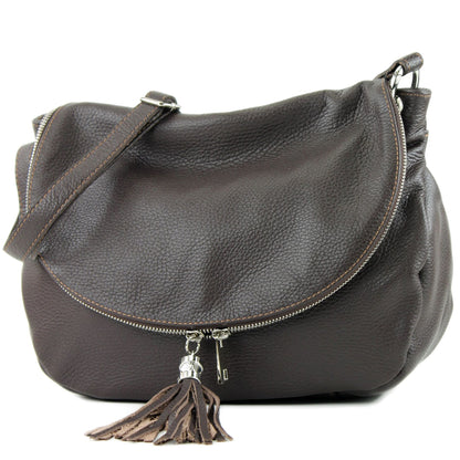 modamoda de - T40Leder - ital Schulter-/Umhängetasche Medium